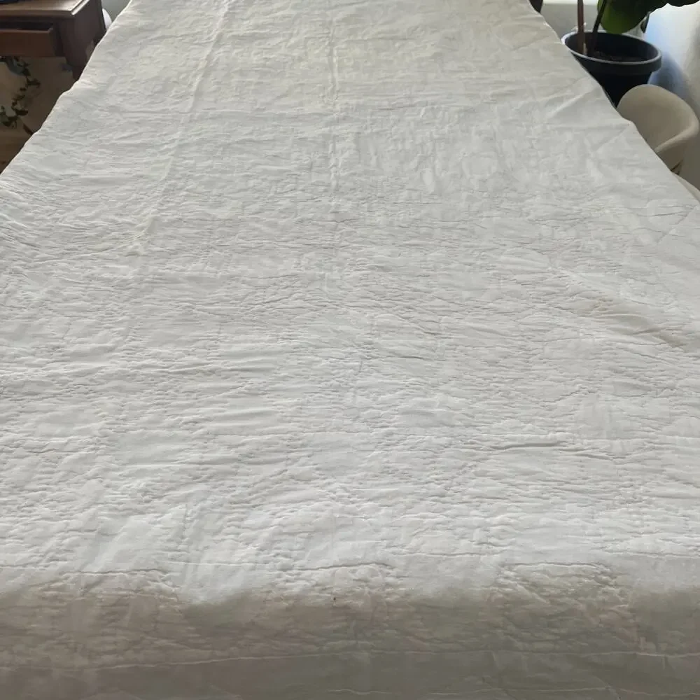 Hand Quilted Star Patchwork Cotton Quilt Bedspread 98